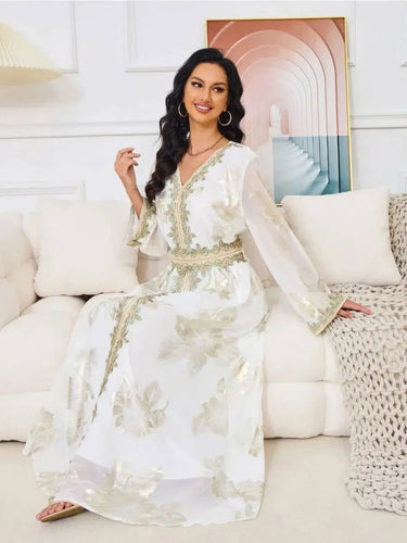 Kaftan Kleid Weiß